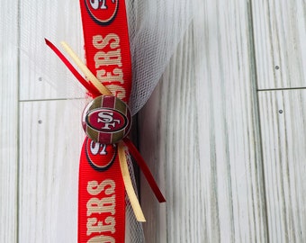 Football Easter Candle with Button (15")