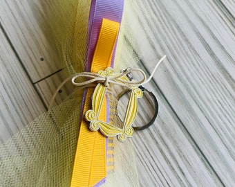 Yellow Frame Keychain Easter Candle (15")