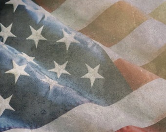 Display Base For A Model, The USA Flag On A Concrete Background, HD Quality Print On Foamex