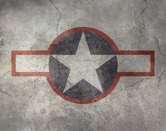 WWII US Aircraft Insignia Display Base: HD Foamex Print