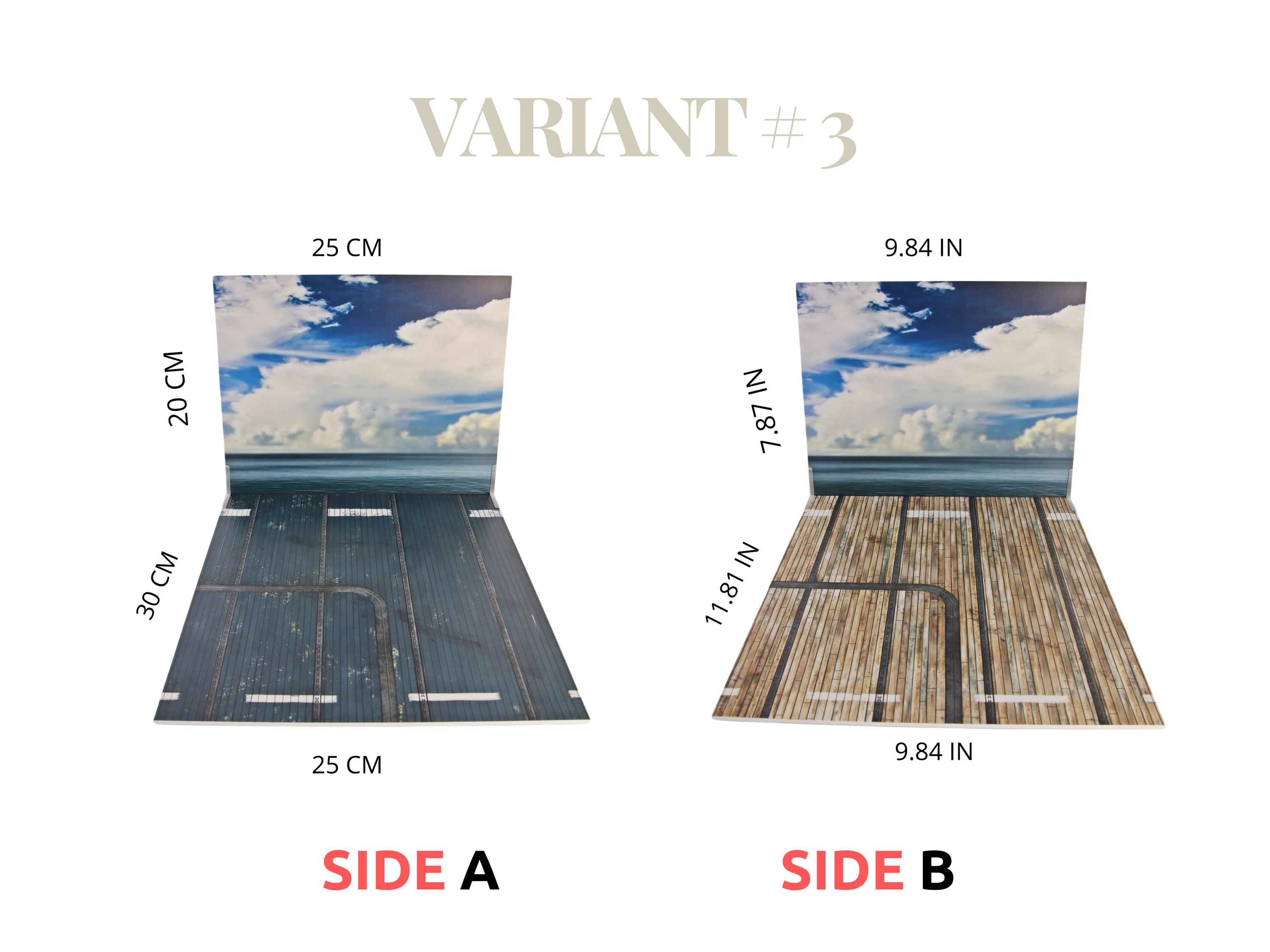 Display Base for A Model, WWII Carrier Deck, Two Sided Plus Sky ...