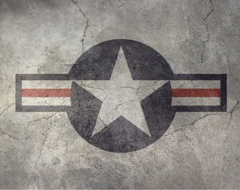 WWII US Aircraft Insignia Display Base: HD Foamex Print