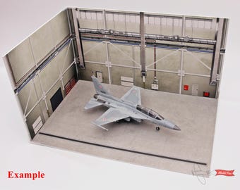 Modern Aircraft Hangar Diorama For A Model, HD Quality Print On Foamex 1/72 & 1/48