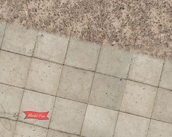 Display Base For A Model, Airfield On The Desert, HD Quality Print On Foamex