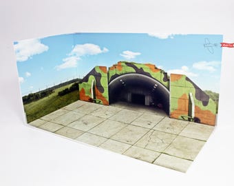 Aircraft Hangar Diorama, HD Print, 1/72 & 1/48 Scale