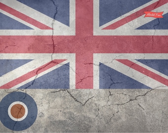 RAF Roundel Display Base: Union Jack Concrete Print