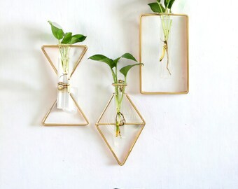 Elegant Hydroponic Wall Vases - Minimalist Nordic Home Decor