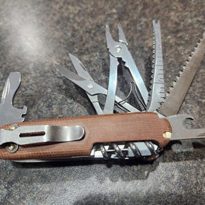91mm Bladeless Swiss Army Knife w/ Micarta scales
