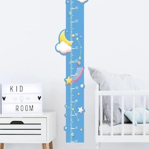 Cute Height Meter Sticker Height Measuring Ruler Kids Room Wall Sticker