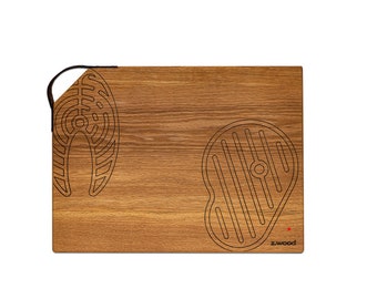 Handcrafted Serving Board - Rustic Wooden Cutting Board for Cookingcustom cutting board, cutting board,  serving board