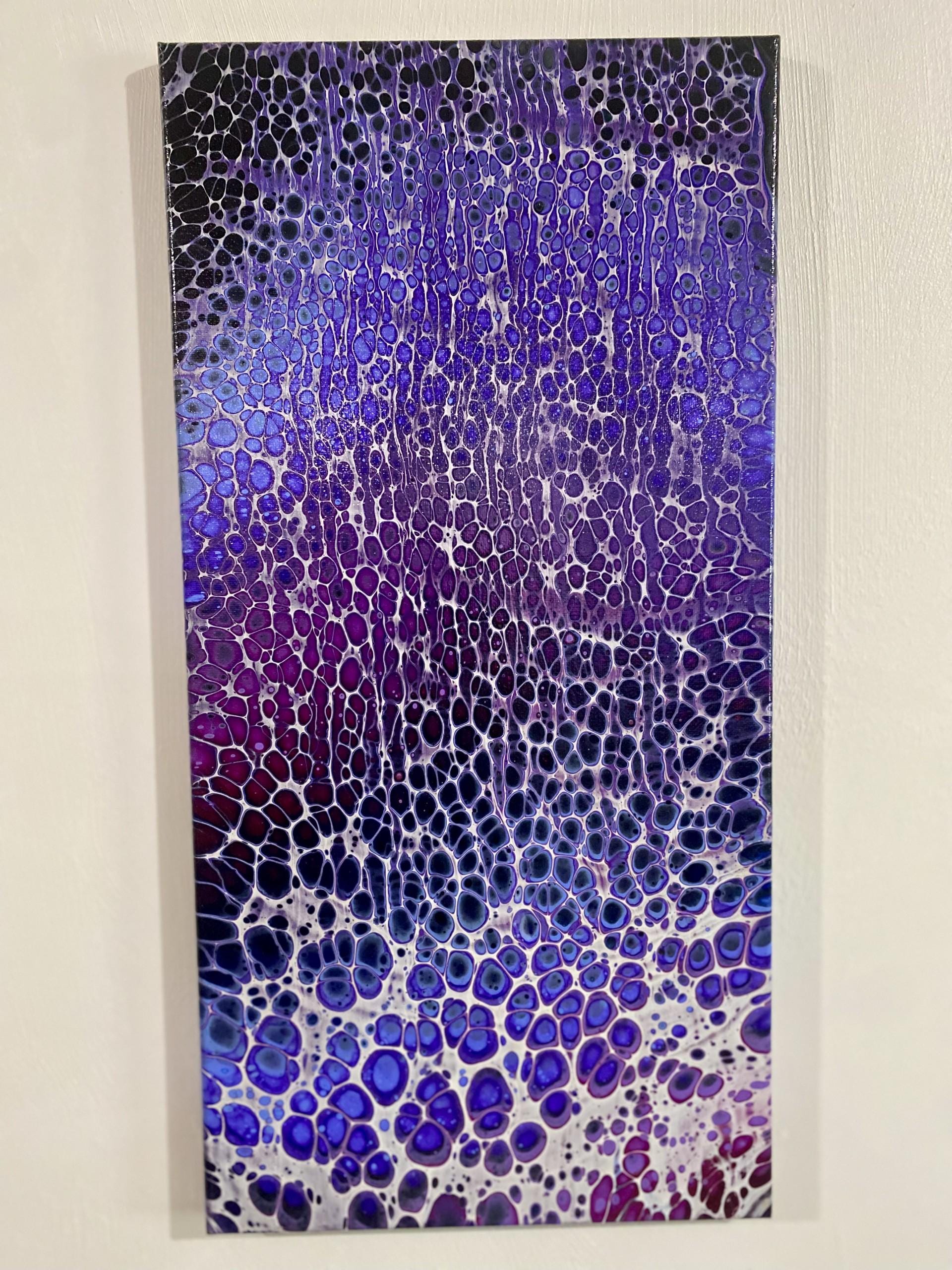 紫色の炎の抽象アクリル絵画 10x20 - Etsy 日本