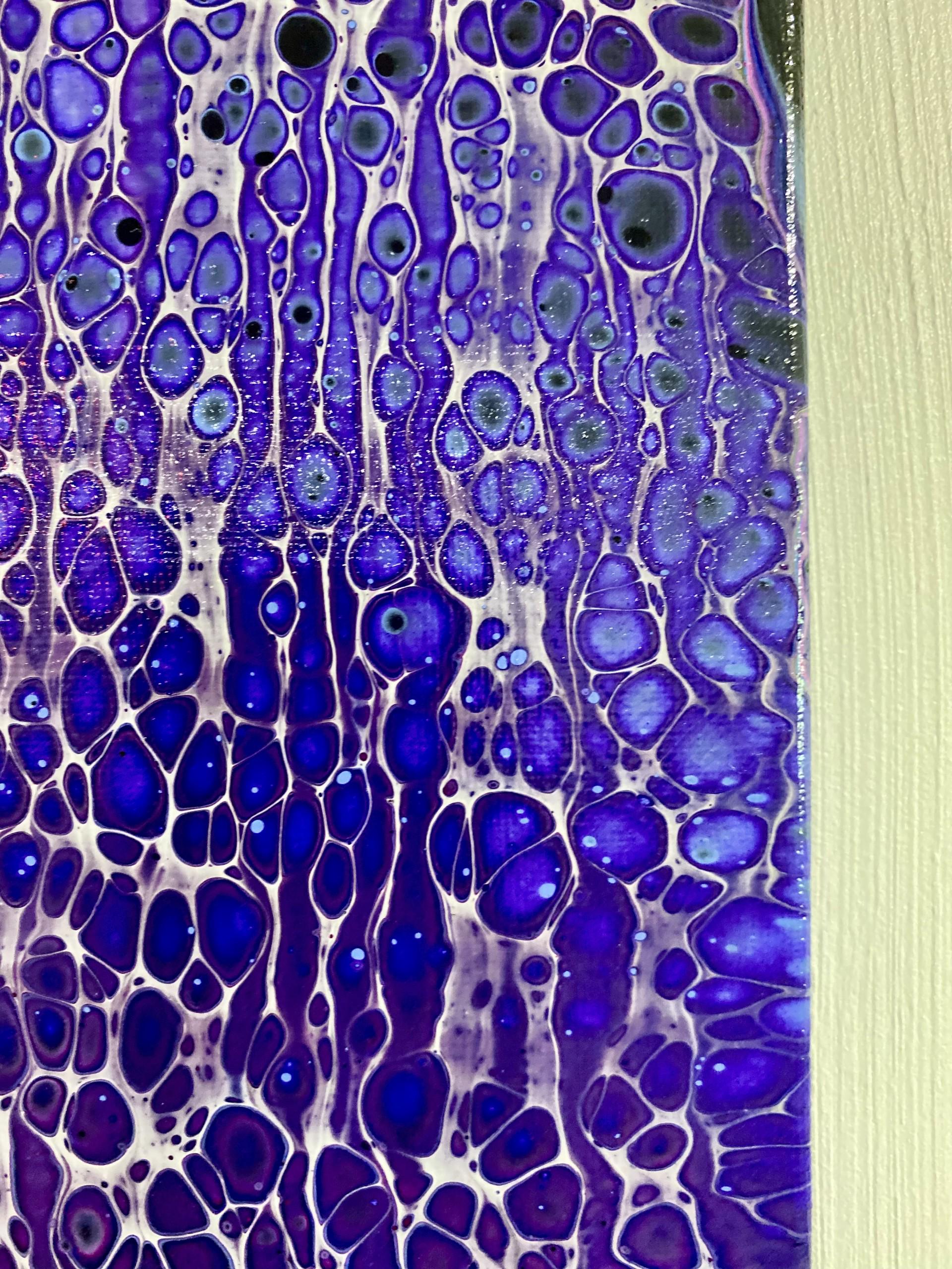 紫色の炎の抽象アクリル絵画 10x20 - Etsy 日本