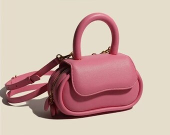 Sac à main en cuir pour femme, sac à bandoulière en cuir véritable, sac à bandoulière avec poche à rabat, sac à main souple pour femme, cadeau pour elle