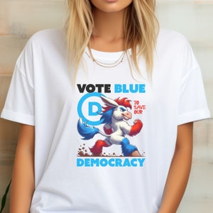 Vote Blue Unisex Short Sleeve Tee | Save Our Democracy, 2024 Election, Political Shirt, Election Shirt, Patriotic T Shirt, Vote Tshirt