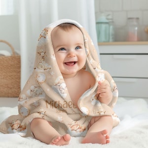 Personalized Baby Animals Toddler/Baby Soft Fleece Blanket | Personalized Kids Blankets, Baby Blanket, Birthday Gift,Christmas Gift, Animals