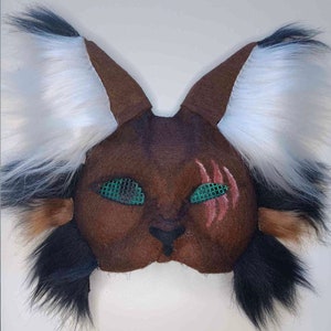 Brown high quality therian cat mask