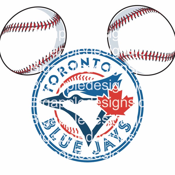 Toronto, Blue, Jays, Mouse Ears, Baseball, Digital download only.