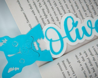 Custom 3D Dog Name and Silhouette Bookmark, 3D Printed Dog Lover Gift, Gifts for Bookworms