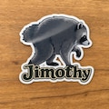 Jimothy Seattle Raccoon Sticker with Name, 3-Inch Durable Vinyl Decal, Cute PNW Animal Sticker, Seattle Gift, Laptop and Water Bottle Decor