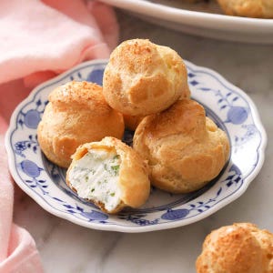 Savory Cheese Puffs Appetizer | Homemade Gougères Party Snack | Cream Cheese Choux Pastry Bites | Instant Download