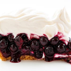 No Bake Blueberry Cream Pie Recipe | Easy Summer Dessert, Fresh Berries, Whipped Topping, Graham Crust | Printable Digital Download