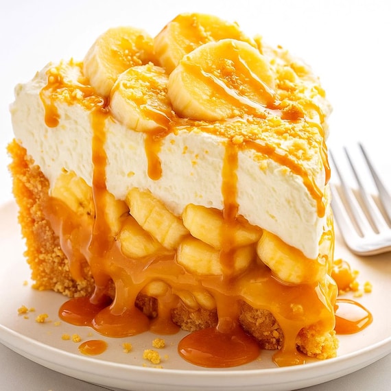 Receta de pastel banoffee Postre fácil sin horno, pastel de