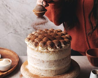 Recept på tiramisu-tårta: Klassisk italiensk dessert (digital nedladdning)