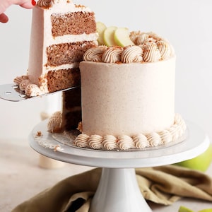 Moist Apple Spice Cake Recipe with Cinnamon Buttercream | Fall Dessert Recipe | Easy Homemade Layer Cake | Digital Download
