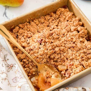 Pear Crisp Recipe Printable | Easy Fall Dessert, Streusel Topping, Instant Download, Homemade Fruit Crisp Recipe, Digital Baking Guide
