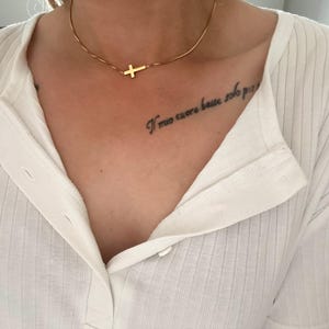 Jesus cross pendant necklace, religious jewelry, Christian jewelry, communion, baptism, gift for her, gold stainless steel jewelry