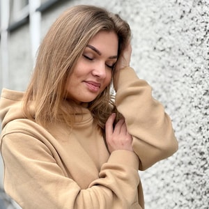 Handmade Oversized Hoodie – Unisex Cotton Fleece Sweatshirt