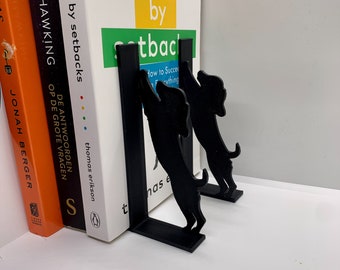 Minimalistische boekenhouder - hond - 3d - geprint - bookstandaard set