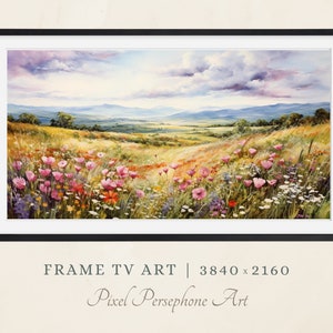 Samsung Frame TV Art Colorful Flowers | Spring Frame TV Art Wildflowers | Spring Artwork for Frame Tv | Spring Flowers Tv Frame Art