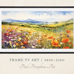 Samsung Frame TV Art Colorful Flowers | Spring Frame TV Art Wildflowers | Spring Artwork for Frame Tv | Spring Flowers Tv Frame Art
