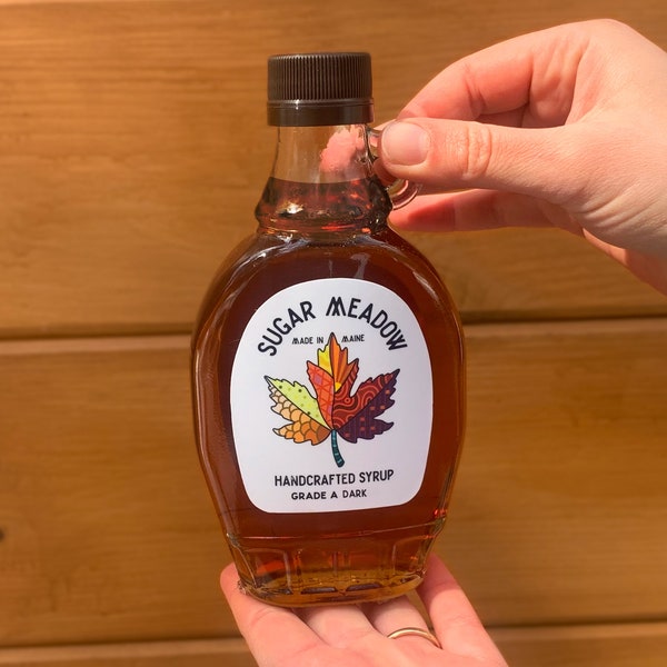 100% Pure Maine Maple Syrup - 8oz Glass Bottle