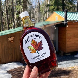 Classic 12 oz Bottle - Grade A Dark - 100% Pure Maine Maple Syrup