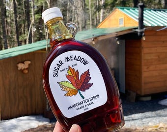 Classic 12 oz Bottle - Grade A Dark - 100% Pure Maine Maple Syrup