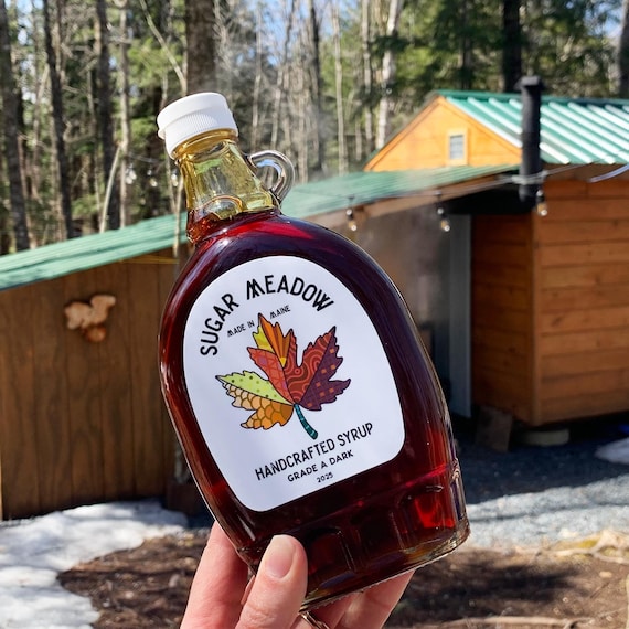 Classic 12 oz Bottle - Grade A Dark - 100% Pure Maine Maple Syrup