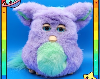 Funky Furby 2006 WORKING (faulty, LOW VOICE) Purple and Green