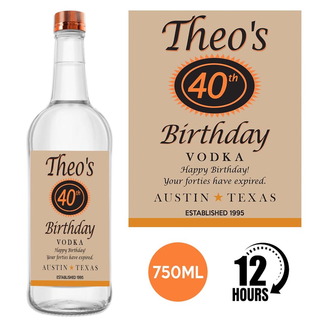 Tito's Vodka Label, Custom Titos Vodka Label, Personalized Template ...