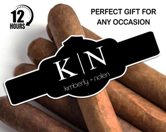 Custom Cigar Label, Wedding Cigar Label, Personalized And Printable Template, Digital Download Cigar Bar Favors, Wedding Cigar Band