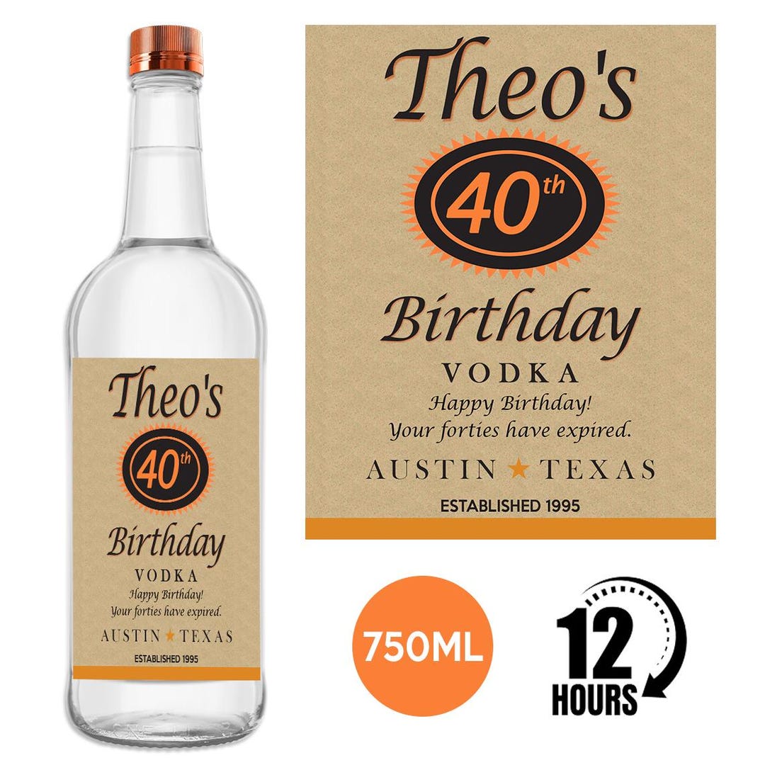 Tito's Vodka Label, Custom Titos Vodka Label, Personalized Template ...