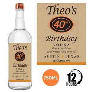 Tito's Vodka Label, Custom Titos Vodka Label, Personalized Template, Digital Download Vodka Bottle Label, Gift, Birthday, Wedding, 750ml