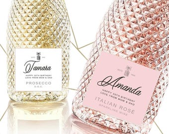 Freixenet Label, Custom Sparkling Italian Wine Label, Personalized Template, Digital Download And Printable Prosecco Rosé Wine Bottle Label
