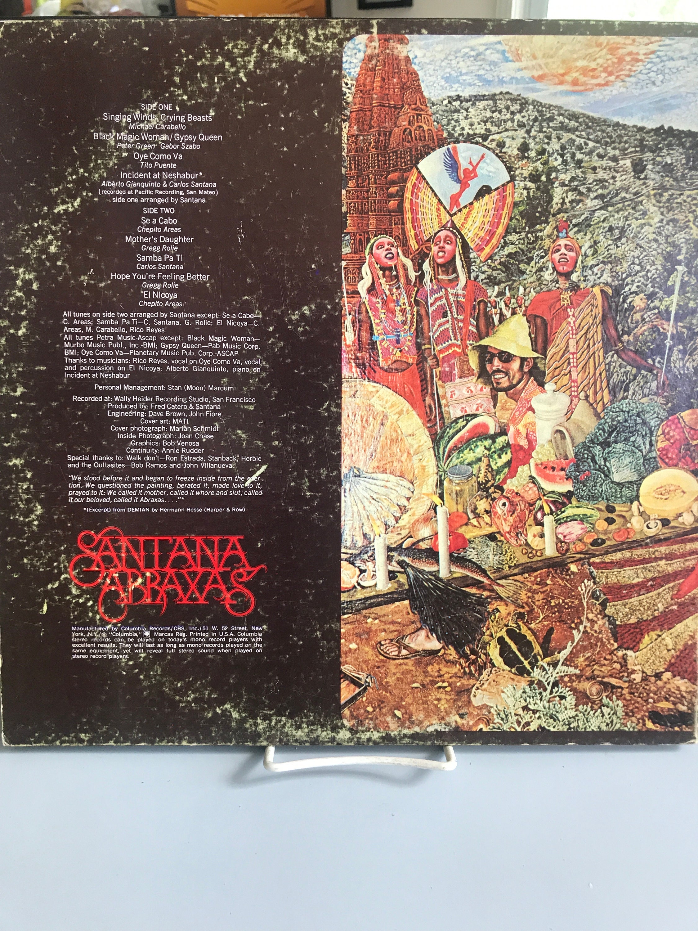 Santana Abracaxs Vinyl Album KC 30130 - Etsy