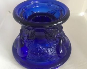 Candleholder Vintage Colbalt Blue