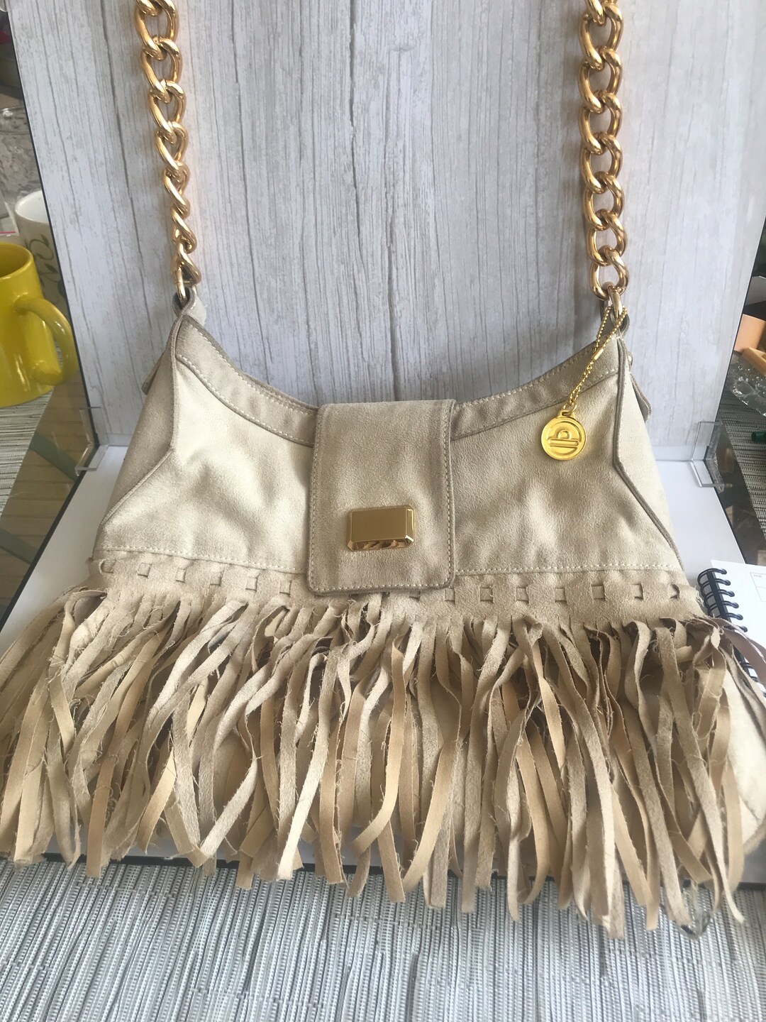 Fringe Handbag - Large - Tan main image 1