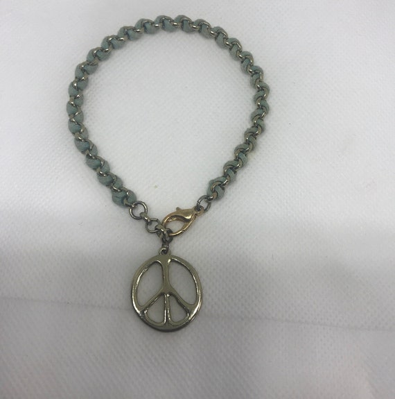 1970’s Peace Sign pendant bracelet