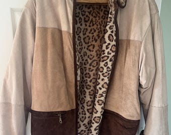 Abrigo reversible de ante vintage para mujer