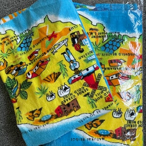 Sun-kissed Aruba: Vintage Beach Towels (Set of 2)